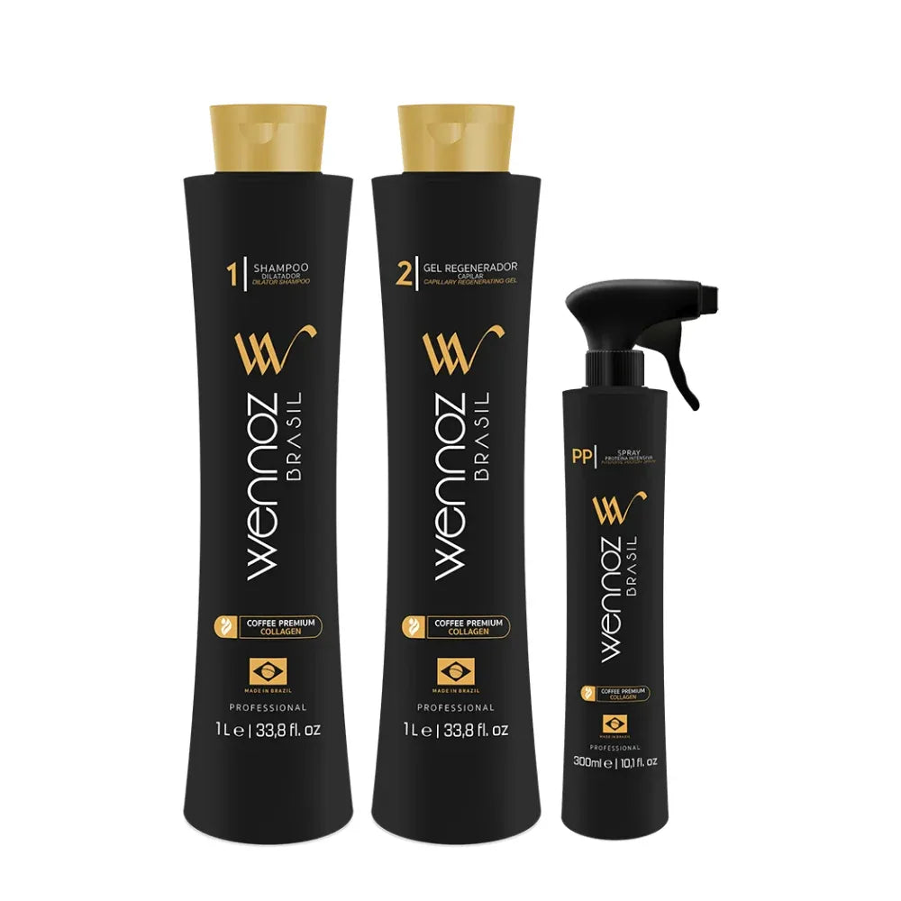 Wennoz Coffee Premium Collagen Set 2x1 Liter + 300ml - Brazil Keratin