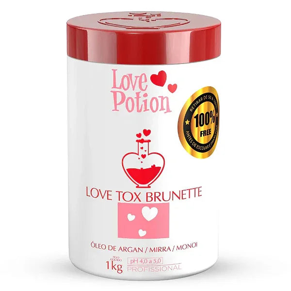 Love Potion Love Tox Brunette 100% Free 1 Kg - Brazil Keratin