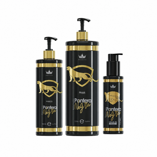 Ana Paula Carvalho Pantera Negra + Leave in finisher 100 ml Set 3 steps