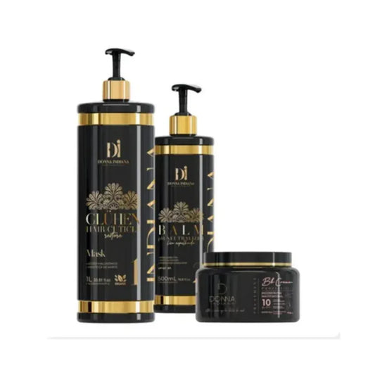 Donna Indiana Gloss Reducer Gluhen Formaldehyde Free + Balm + BB Cream Mask