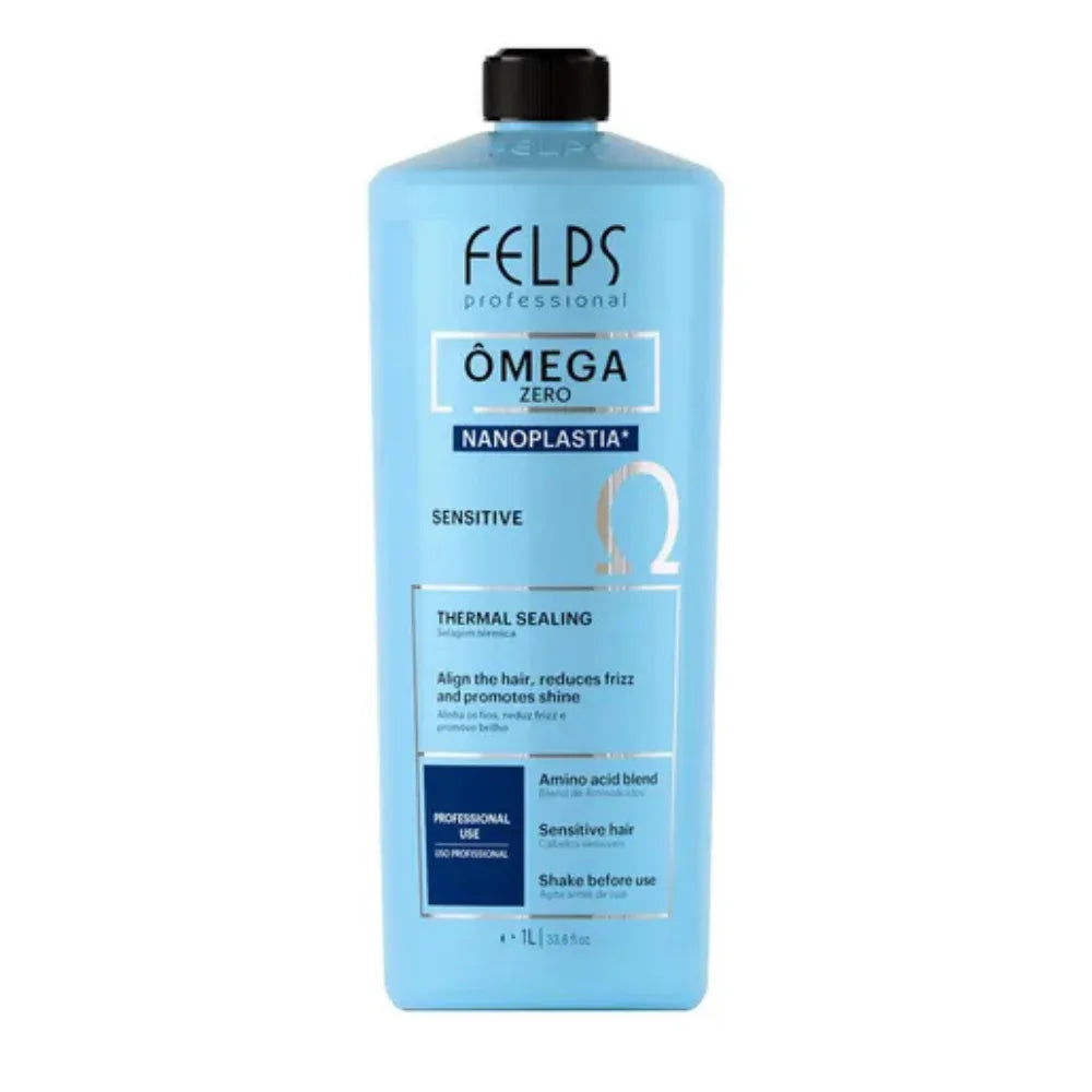 Felps Omega Zero Unique Sensitive Nanoplastia Single Step 1 Liter - Brazil Keratin