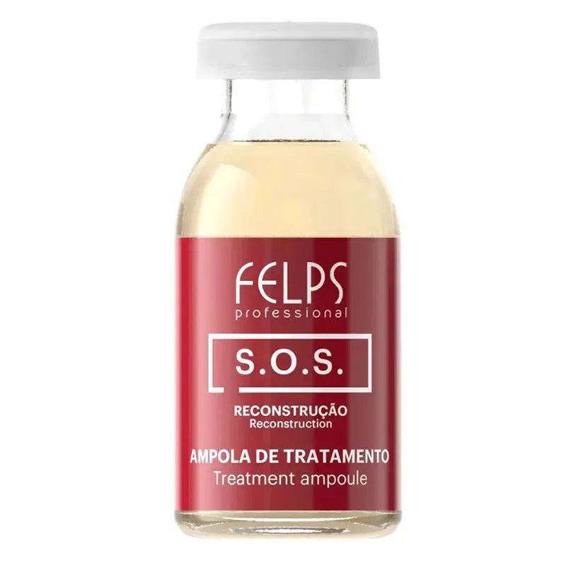 Felps S.O.S Reconstrução Ampola 15 ml Box 12 Units - Brazil Keratin
