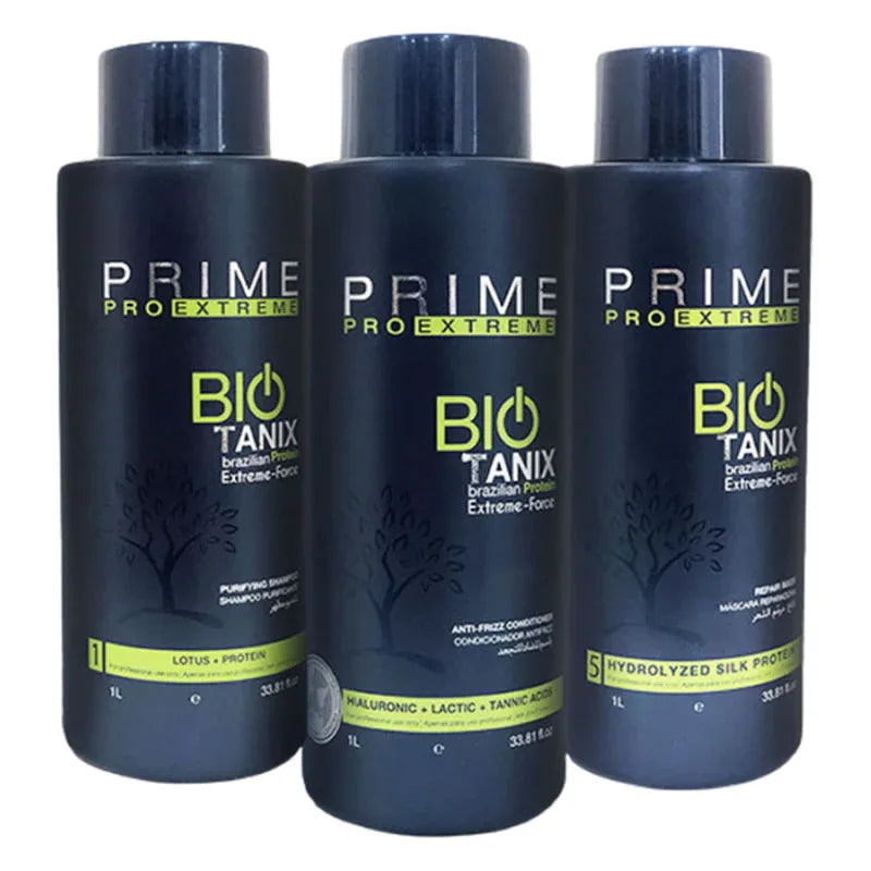 Bio Tanix Prime Pro Extreme Brazilian Protein Extreme Force SET 3x 1Liter - Brazil Keratin