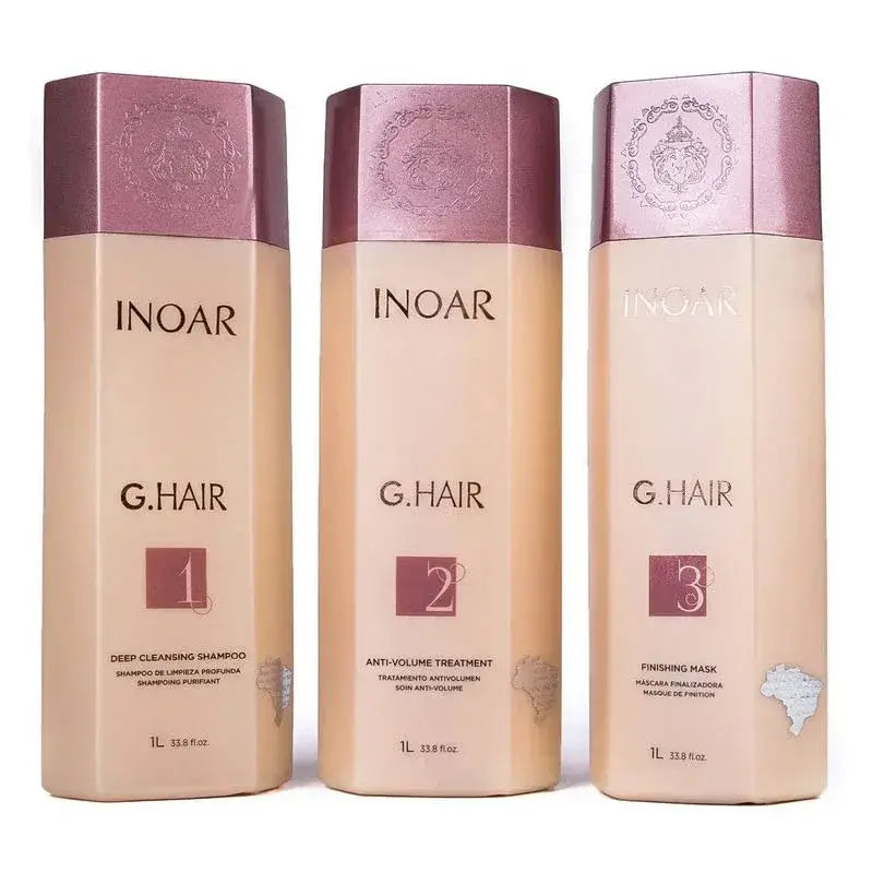 Inoar Professonal G.Hair Keratin Set 3x1 Liter - Brazil Keratin