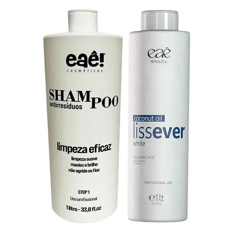 Lissever White EAE! Cosmeticos Set 2x1 Liter - Brazil Keratin