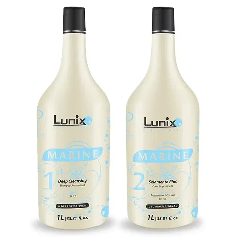 Lunix Marine Brazilian Straightening Treatment Set 2x1 Liter - Brazil Keratin
