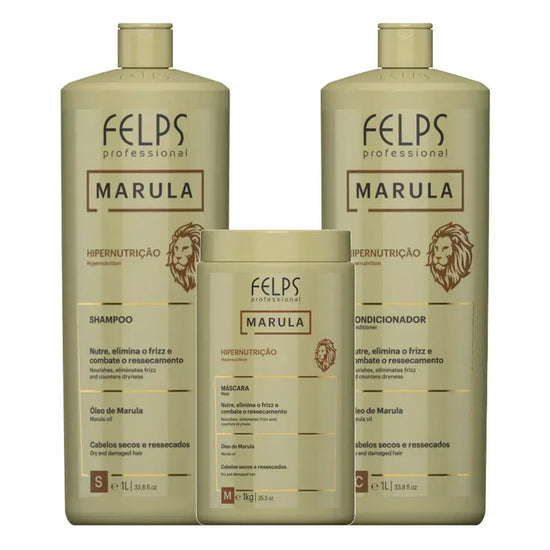 Felps Marula Hipernutrição Shampoo + Conditioner + Mask 3 Products