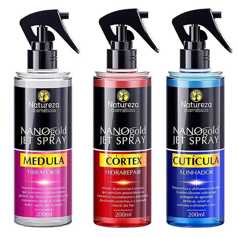 Natureza Cosmétics Set Medula + Córtex + Cutícula 200 ml - Brazil Keratin