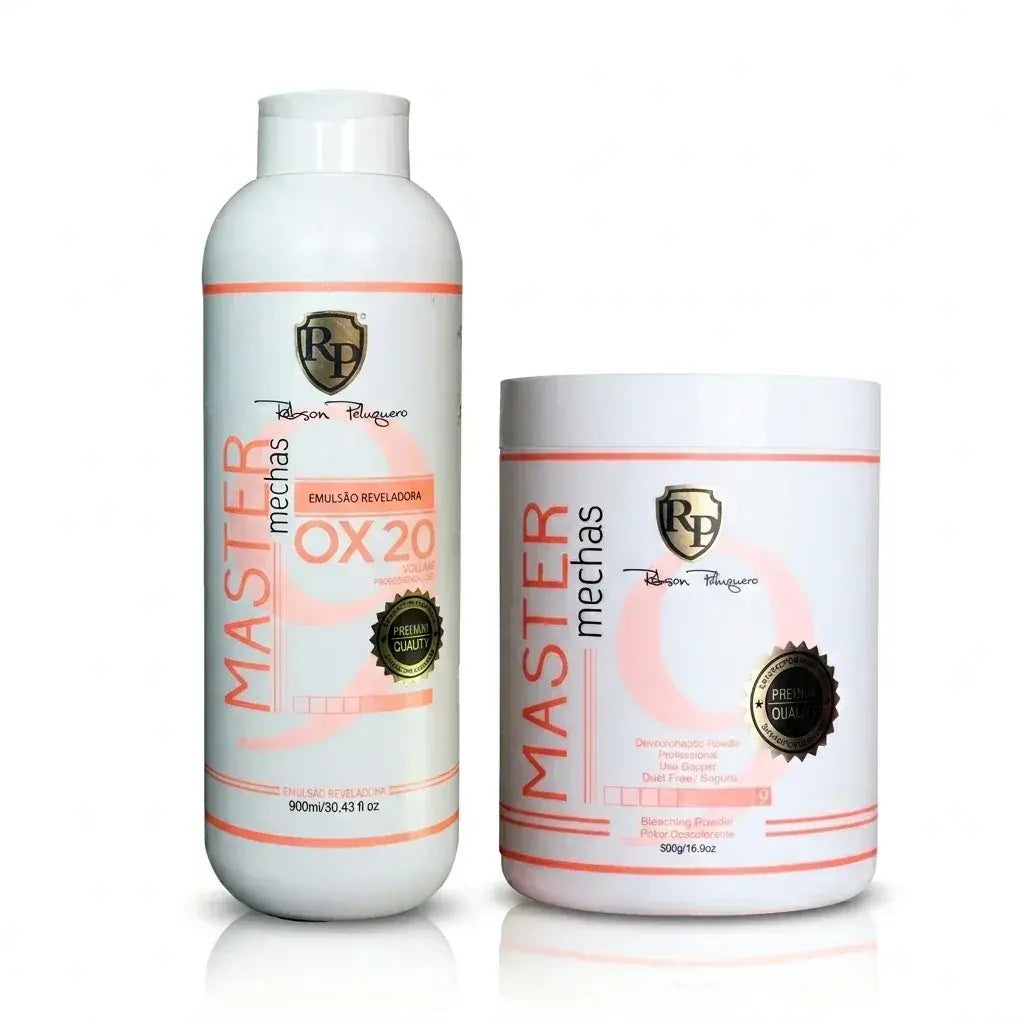 Robson Peluquero Master Mechas 500g 16,9 fl.oz + Ox 20 Volumes 900ml - Brazil Keratin