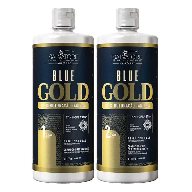 Salvatore Blue Gold Premium Taninoplastia Set 2x1 Liter - Brazil Keratin
