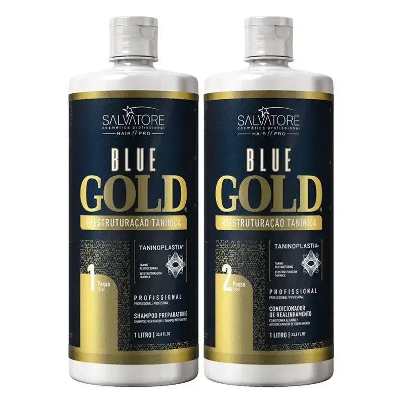 Salvatore Blue Gold Premium Taninoplastia Set 2x1 Liter - Brazil Keratin