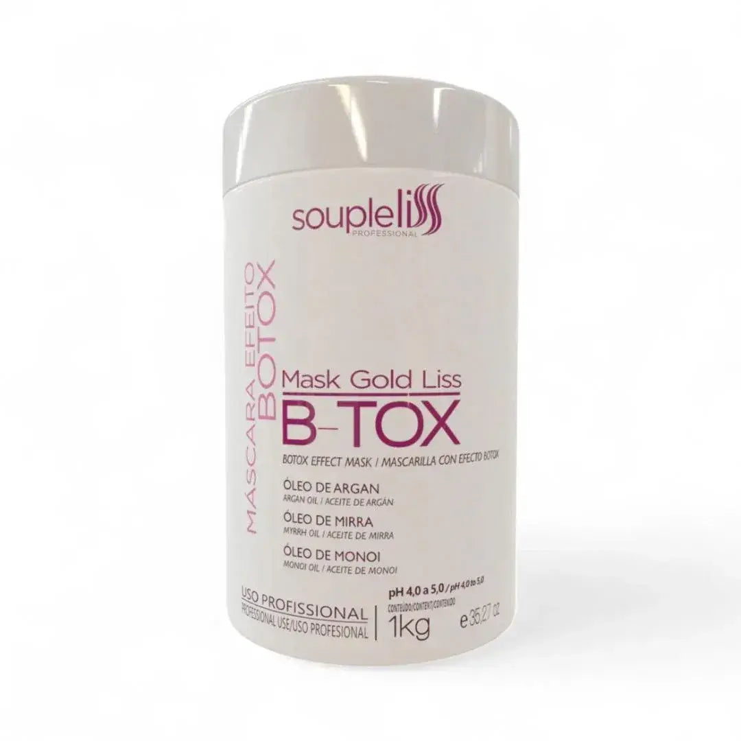 Soupleliss B - Tox Gold Liss Toning Hair Mask 1 Kg - Brazil Keratin