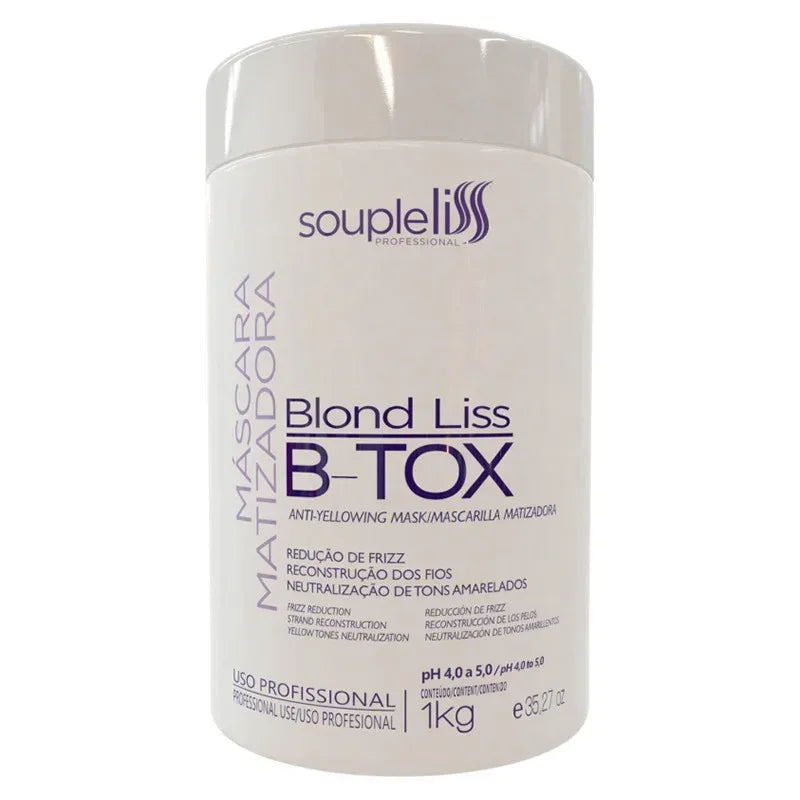 Soupleliss B-Tox Blond Liss Toning Hair Mask 1 Kg - Brazil Keratin