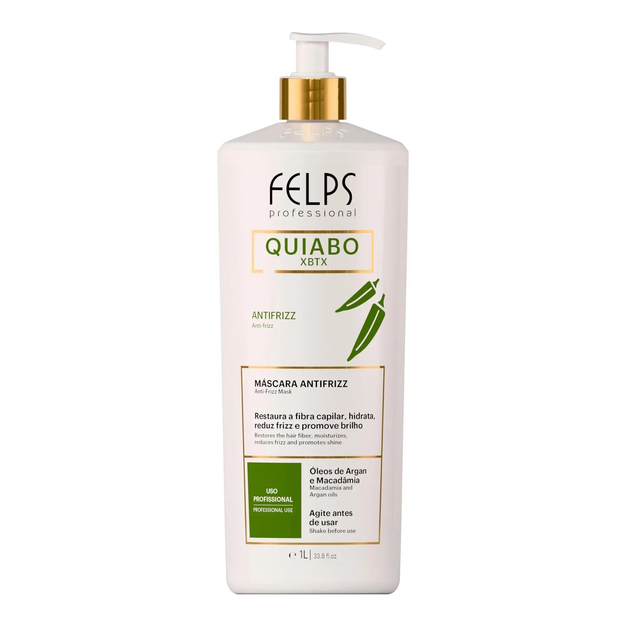 Felps XBTX Quiabo Okra Thermal Sealing Single Step 1 Liter - Brazil Keratin