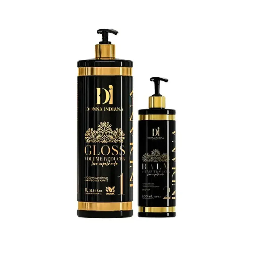 Donna Indiana Gloss Reducer Gluhen Formaldehyde Free + Balm - Brazil Keratin