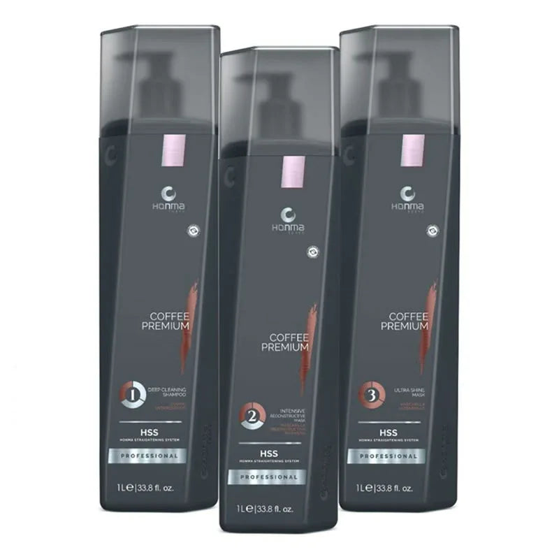 Honma Tokyo Coffee Premium Keratin Set 3x1 Liter - Brazil Keratin
