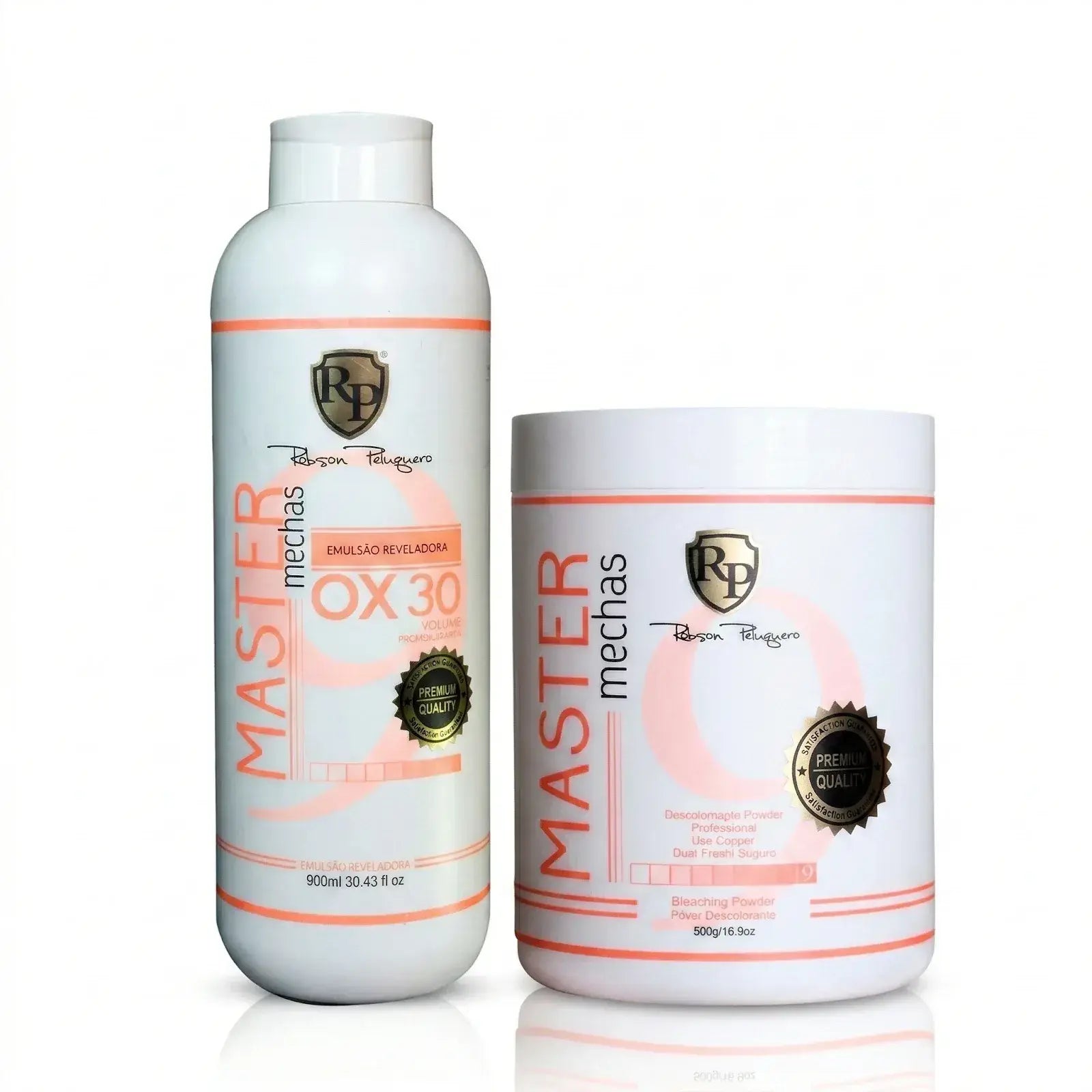 Robson Peluquero Master Mechas 500g 16,9 fl.oz + Ox 30 Volumes 900ml - Brazil Keratin