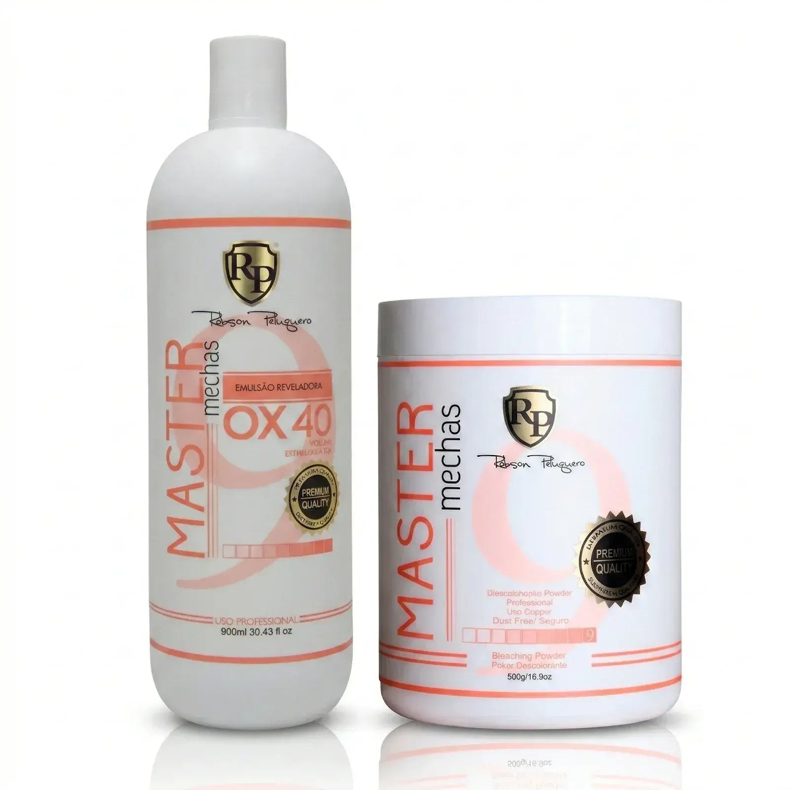 Robson Peluquero Master Mechas 500g 16,9 fl.oz + Ox 40 Volumes 900ml - Brazil Keratin