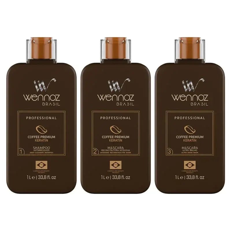 Wennoz Coffee Premium Set 3 x 1 Liter - Brazil Keratin