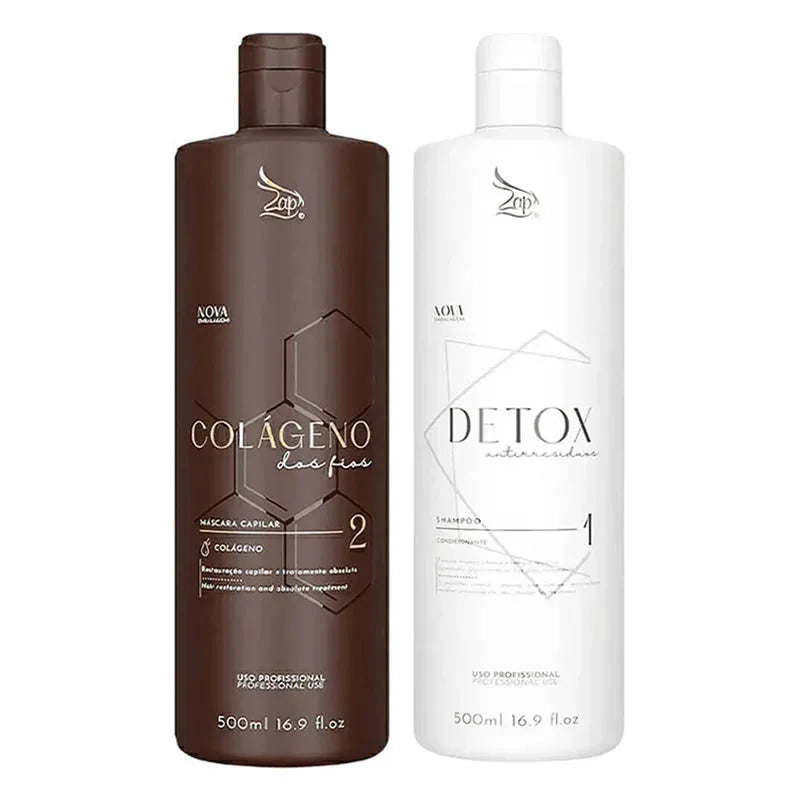 Zap Cosmetics Hair Collagen + Detox Shampoo Set 2 x1 Liter - Brazil Keratin