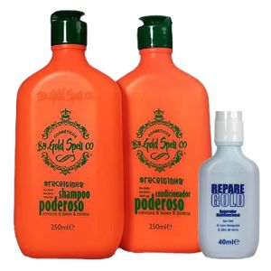 Gold Spell Poderoso Shampoo + Condicionador 250ML + Reparador 40ML